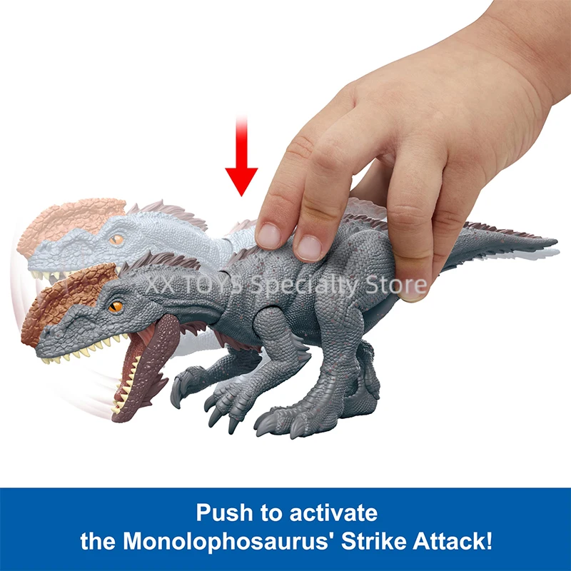 Jurassic World Chaos Theory Strike Attack Dinosaur Toys with Single-Strike Movable Joints Gastonia Dilophosaurus Action Figure