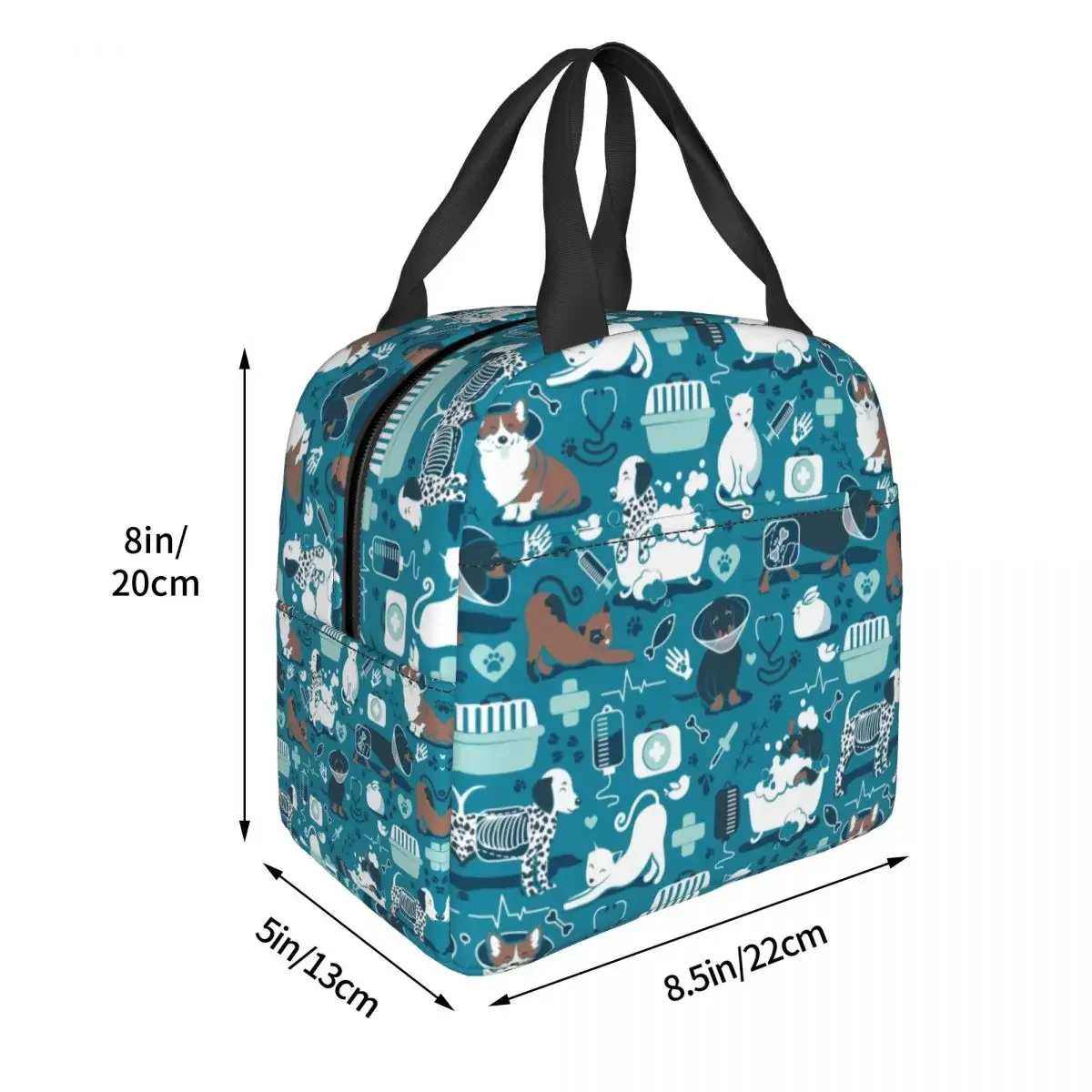 Veterinary Medicine Dachshund Dogs Cats Insulated Lunch Bags for School Office Leakproof Cooler Thermal Lunch Box Women Children