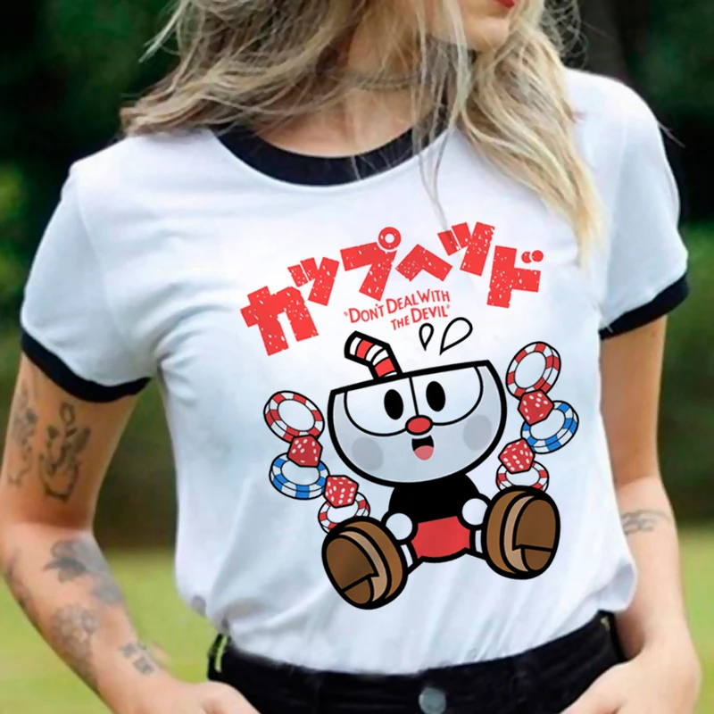 cuphead t shirt men graphic print japanese casual t shirt clothes t shirt graphic