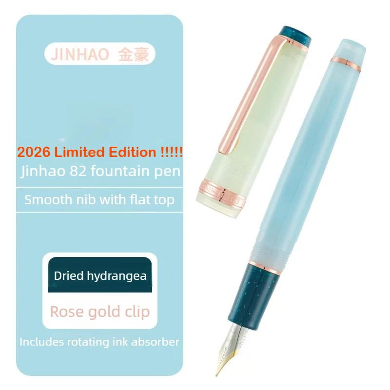 

2026 Limited Colors JINHAO 82 Fountain Pen Macaron Color Rose Gold Clip EF/F/M Calligraphy Pen Stationery School Office Supplies
