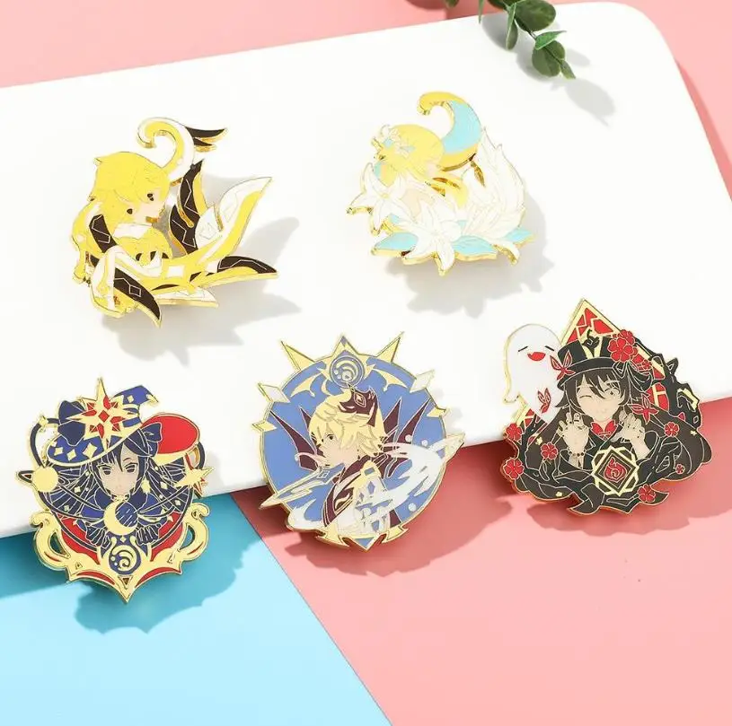 شارة دبوس معدني عالي الجودة فنغ يوان عشرة آلاف بروش شارة قلادة أنيمي