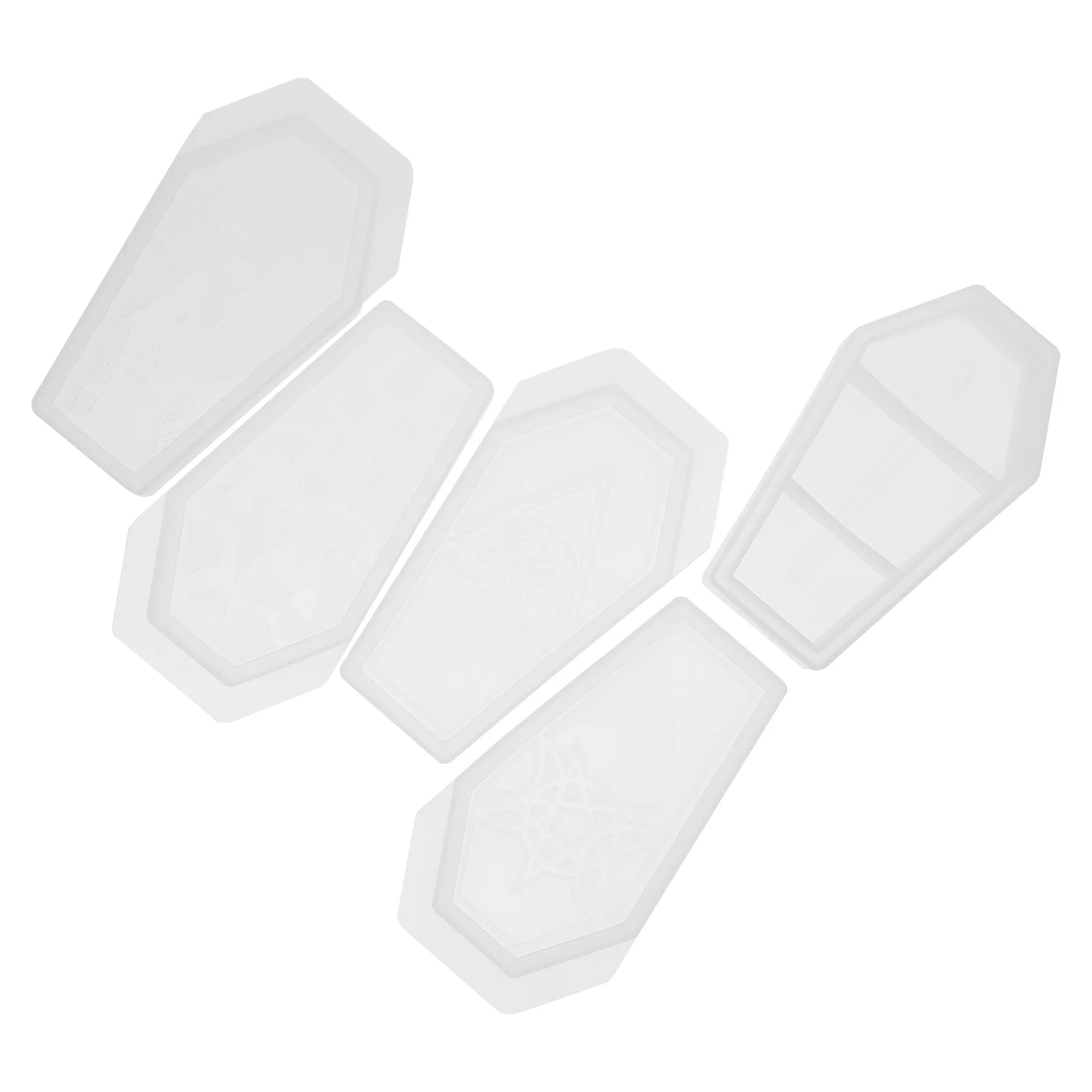 

1 Set Silicone Storage Box Crystal Epoxy Diy For Resin Ornament Making Durable Flexible Coffin Shaped Box Epoxy Drop Mold