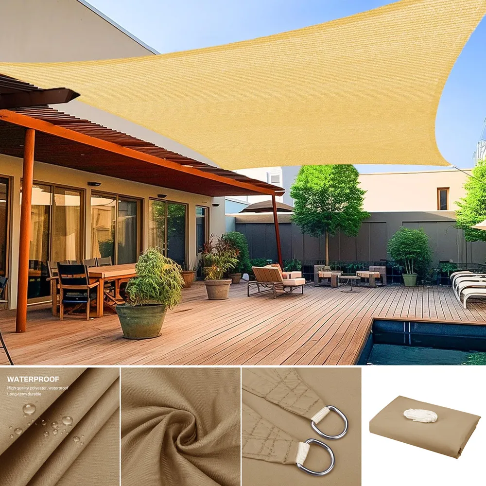 3.6/3/2M Kwadratowe żagle zacieniające Wodoodporny prostokątny baldachim Osłona przeciwsłoneczna do patio Pergola Yard Backyard Cover Markiza z