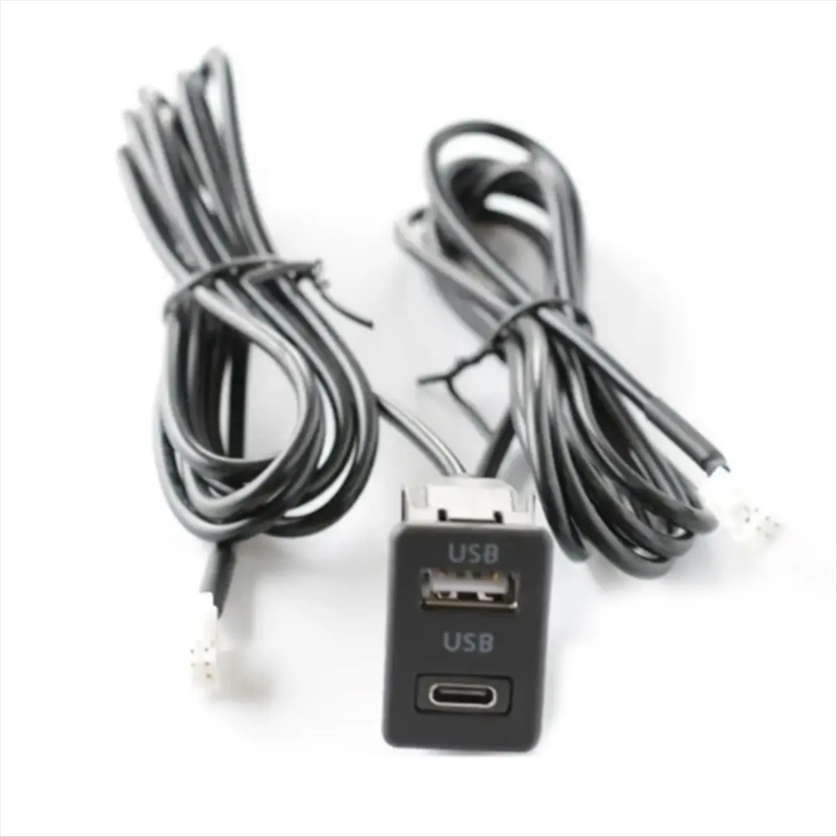 Compatible Car Dash Mount USB+TYPE-C Port Panel Interface Extension Cable Adapter Car Dashboard Vehicle Navigation USB Socket