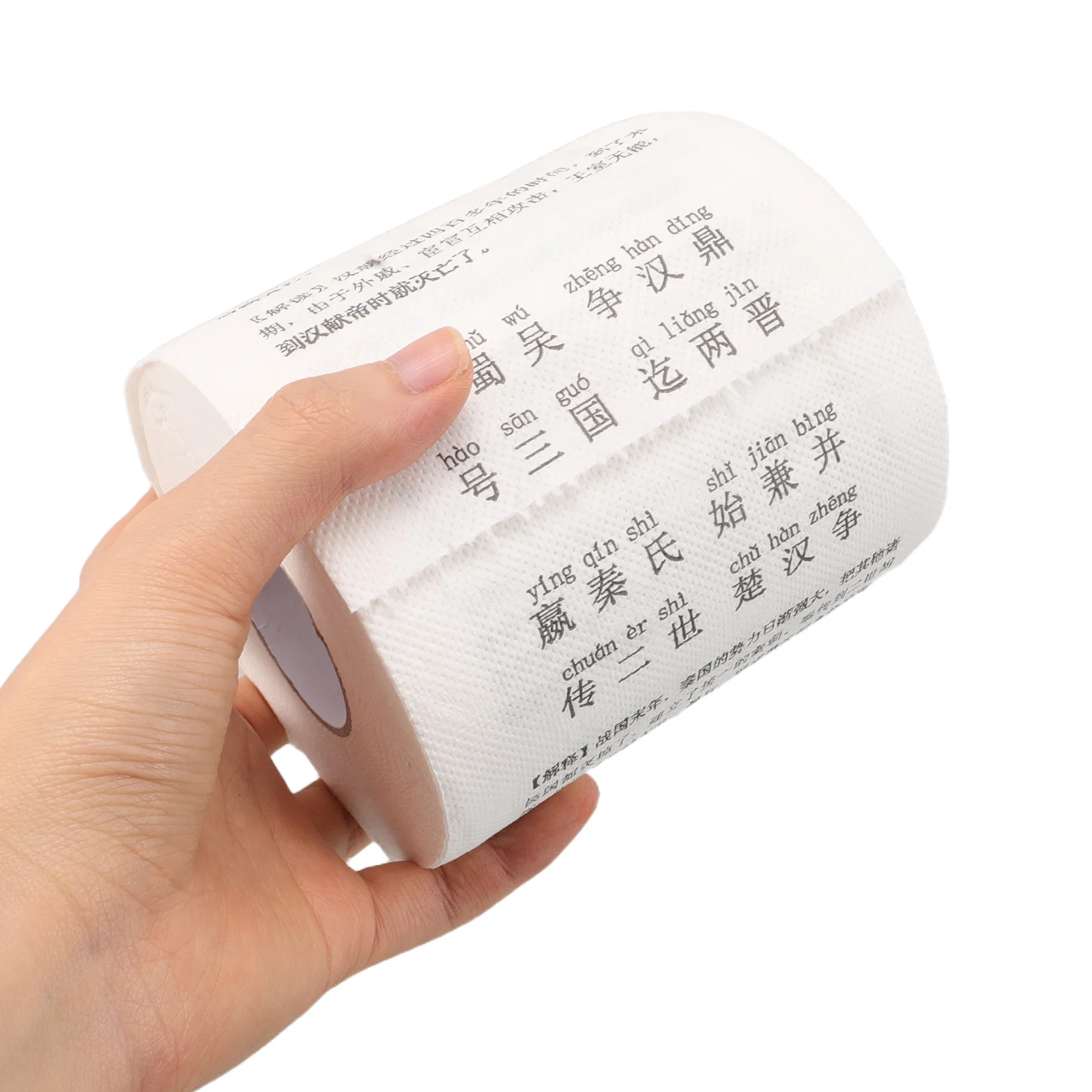 

6 Rolls Enlightenment Educational Toilet Paper Wood Pulp Printed Travel Portable Tissue Roll Positive Character Design Unique
