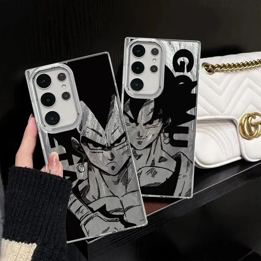 حافظة لهاتف سامسونج جالاكسي S24Ultra S20 FE S22 Plus S21 S23 S21 + S20 FE S25 Ultra Black Soft Shell Dragon Ball Goku VS Vegeta