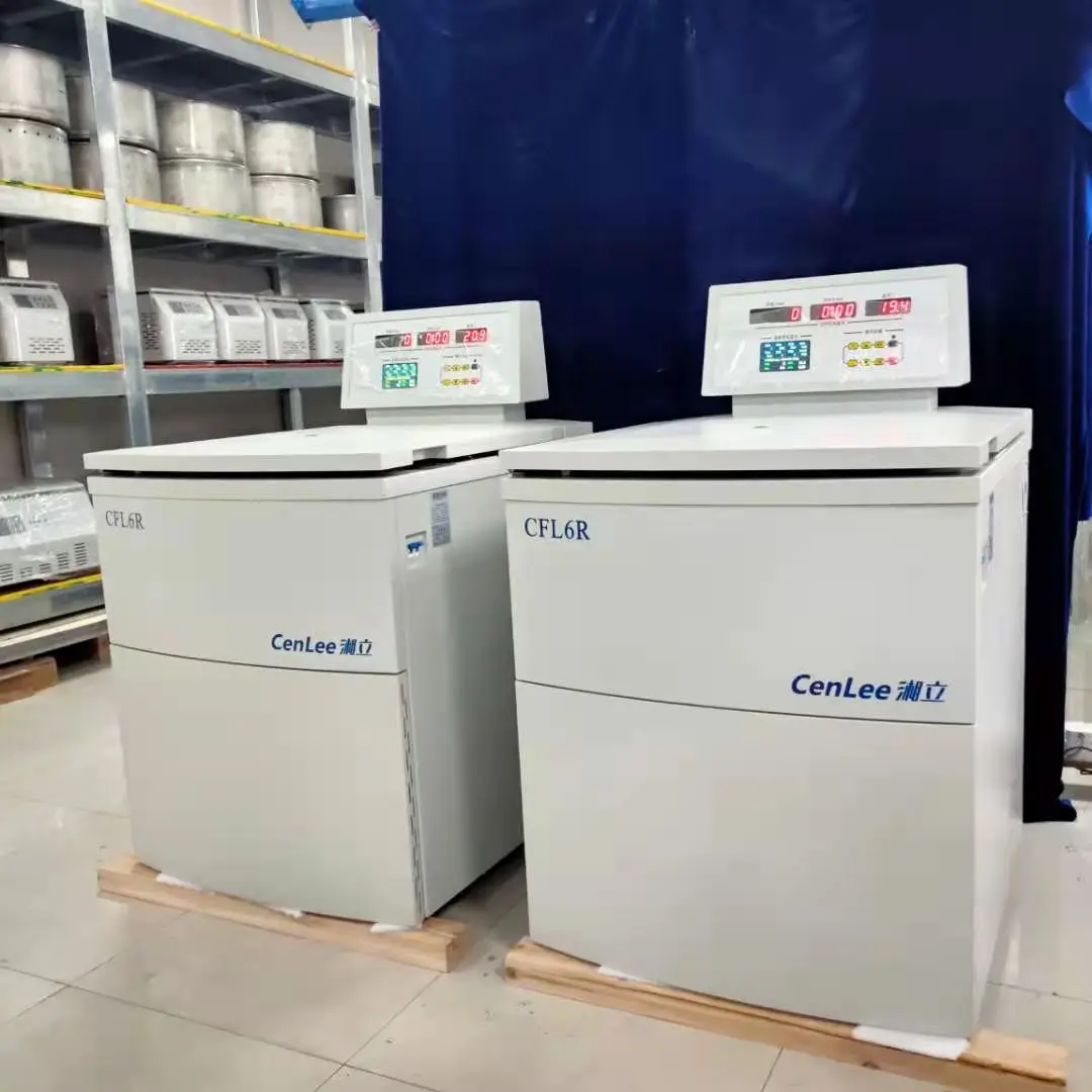 6 × 1000 مل جهاز طرد مركزي للبنك قائم على الأرض 6000 دورة في الدقيقة فصل 6000 مل جهاز طرد مركزي مبرد