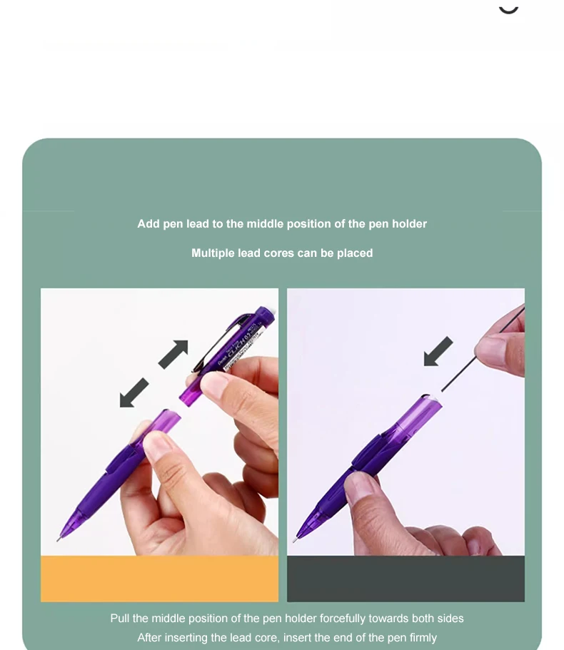 1 Stück Japan Pentel Druckbleistift PD255 mit seitlicher Druckmechanik und drehbarem Radiergummi, 0,5 mm, nicht leicht zu zerbrechende Mine, Zeichenbedarf, Schulbedarf – Detail 6