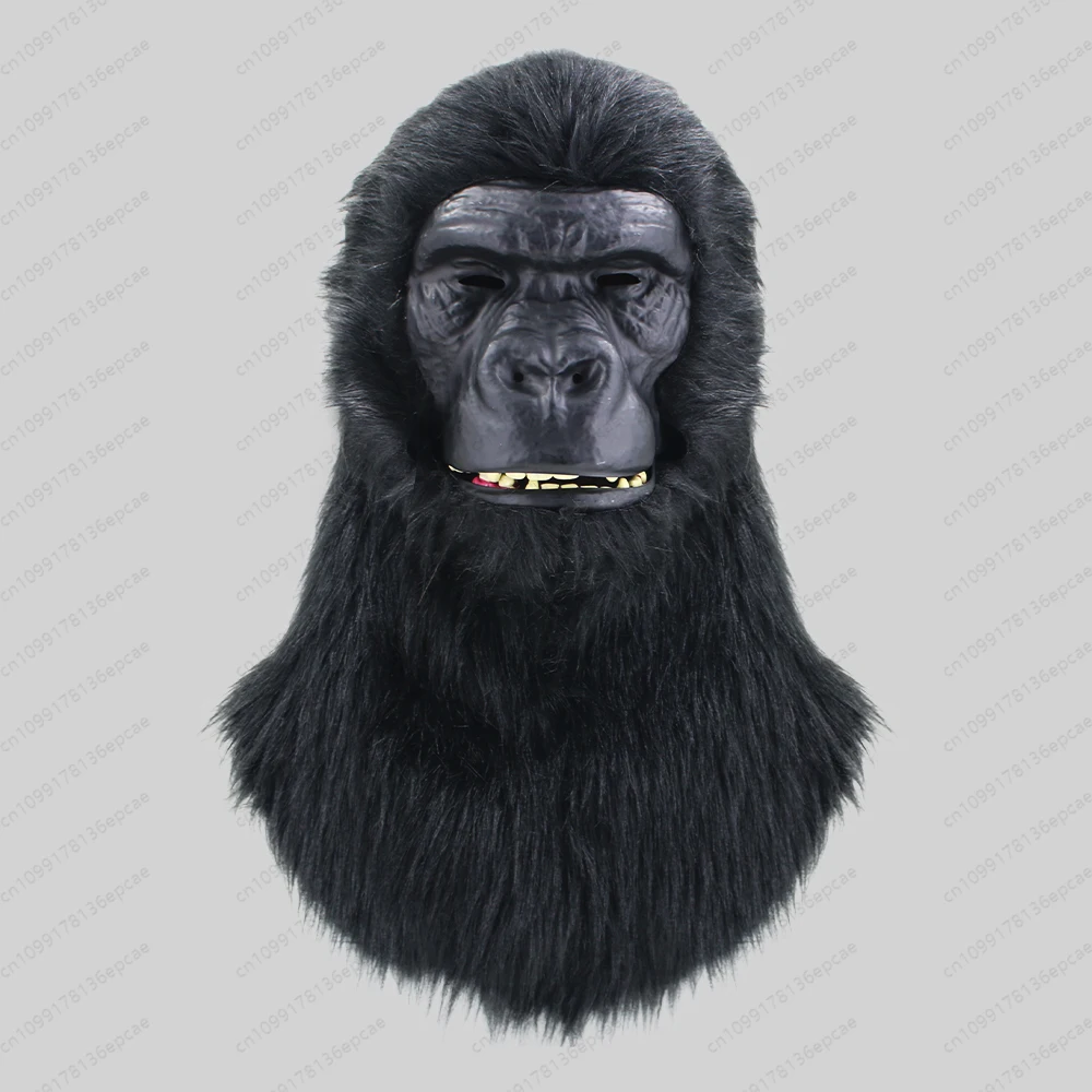 

Можно открыть рот, забавный горилла, капюшон, маскарадная маска для укуса животного, реквизит для шоу на Хэллоуин