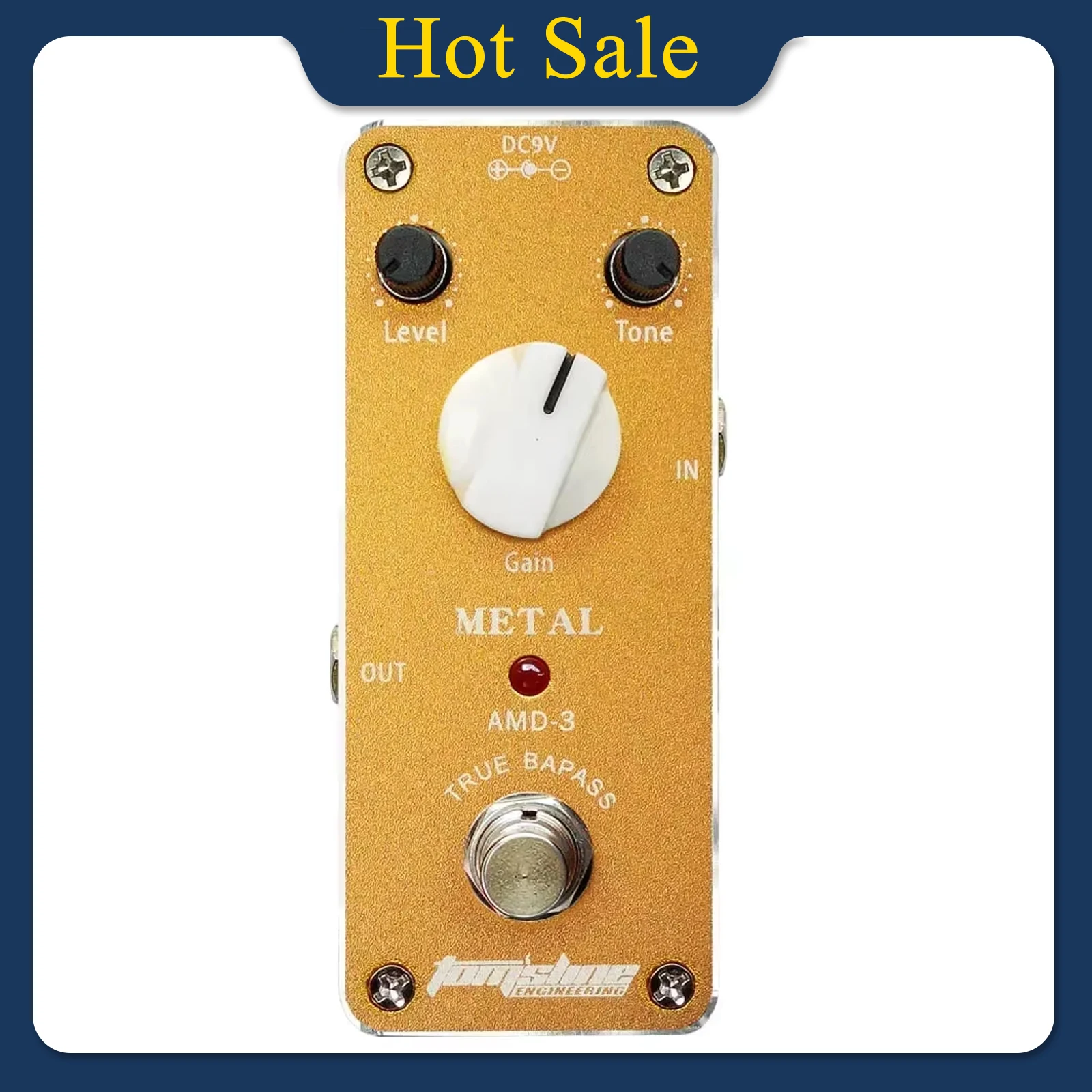 AROMA Metal Electric Guitar Pedal Effect Metal Distortion Effect True Bypass Pedal AMD-3 Electric Guitar Accessories & Parts