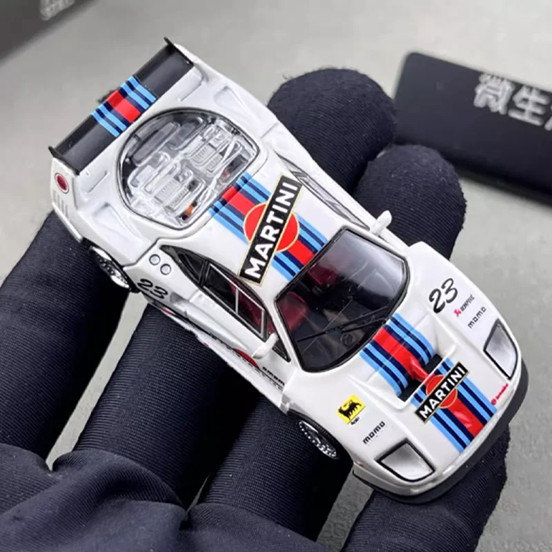 SH 1/64 F40 LM Martini Giocattolo in lega Veicolo a motore Pressofuso in metallo Modello Regali