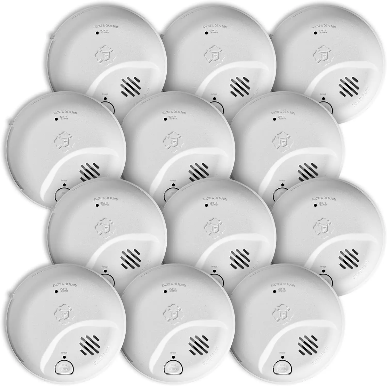 

SMICO100-AC Interconnect Hardwire Combination Smoke & Carbon Monoxide Alarm with Battery Backup, 12-Pack