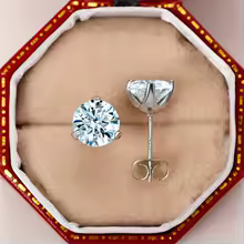 Cubic Zirconia Stud Earrings Oval CZ Crystal Classic Jewelry for Women - E2119