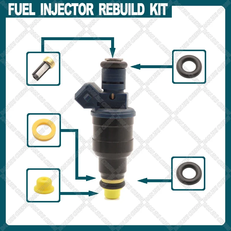 

Fuel Injector Service Repair Kit Filters Orings Seals Grommets for Dodge Chrysler 3.8L 3.9L oem 0280150927