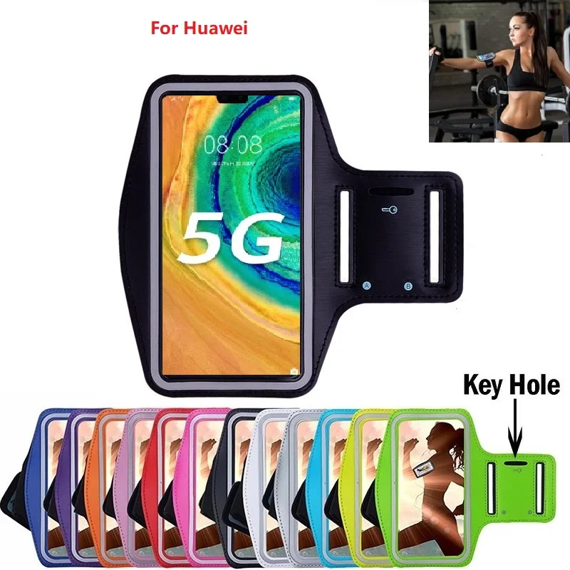 Custodia per cellulare sportiva da corsa per Huawei Mate 60 50 40 30 20 Pro Lite 40E 5G fascia da braccio borsa da corsa per palestra all'aperto