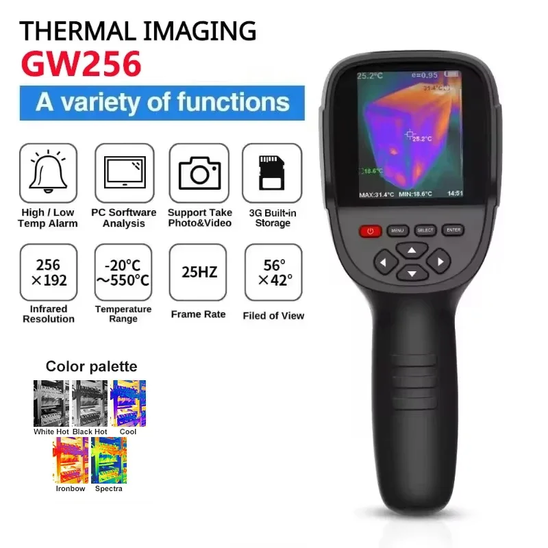 New Handheld Thermometer Infrared Thermal Imager HD Digital Thermograph Camera New In 2025 Floor Wall Heating Pipe Tester