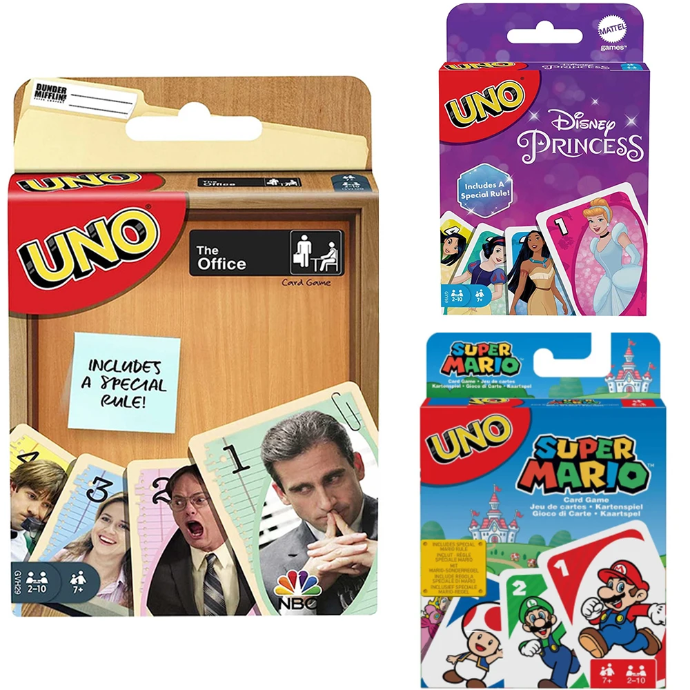 Board Game UNO THE Office Office Gathering Board Game Cards and UNO Mario Children Toys Playing Cards Halloween Birthday Gift