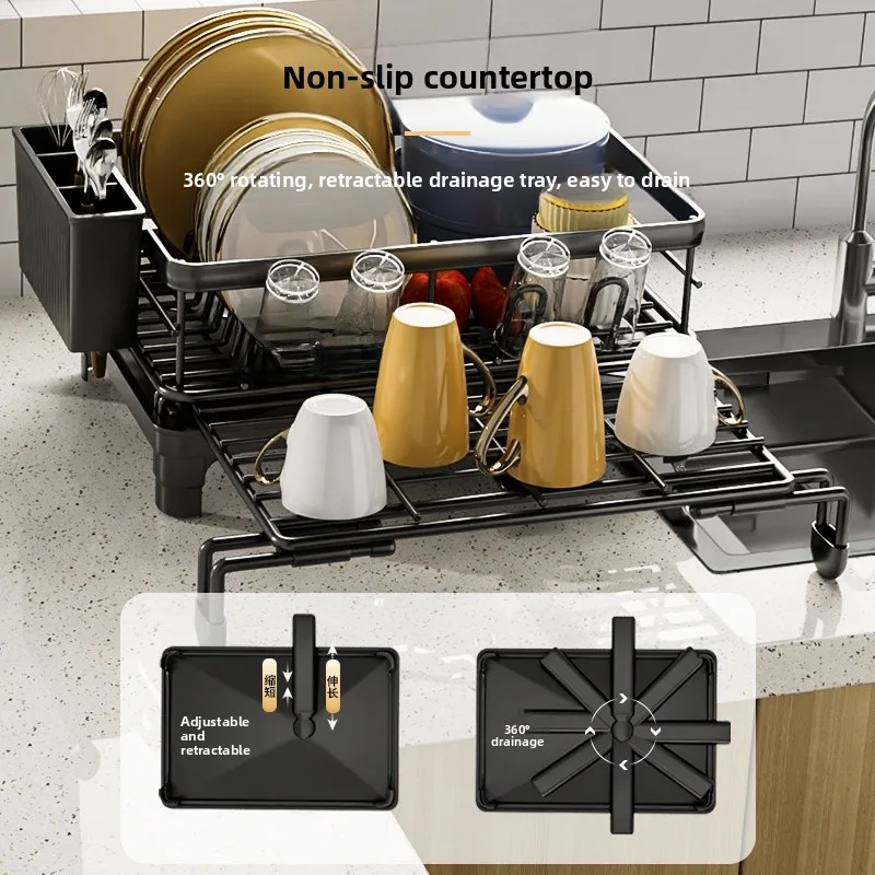 طبقة مزدوجة وعاء المطبخ Ra استنزاف حامل كونترتوب لا يوجد علامة تجارية مسجلة صنع في الصين #3