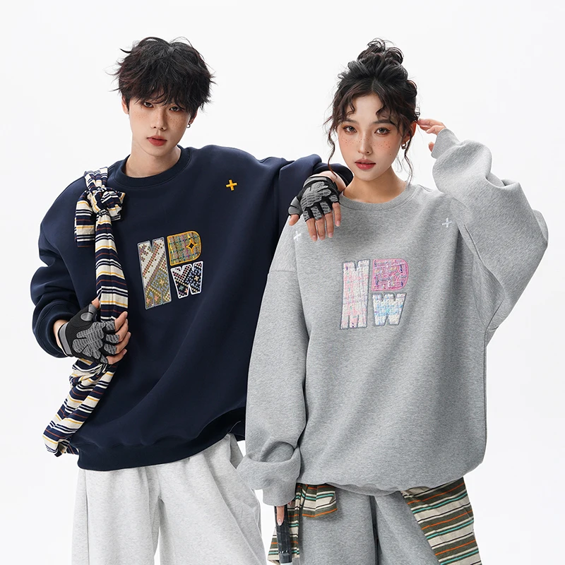 

Весенне-осенняя уличная модная универсальная толстовка с капюшоном для альпинизма и пешего туризма, модная удобная толстовка с вышивкой и круглым вырезом для пары