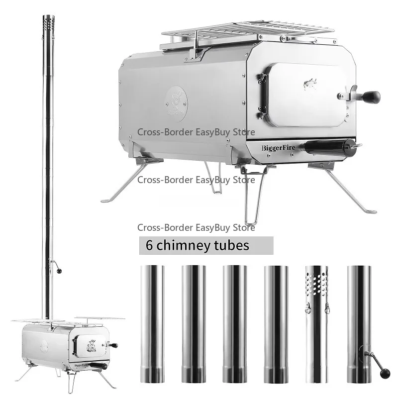 Stainless Steel Camp Tent With Por   Wood Burning Stove For Camping Use Wholesale Outdoor Gear