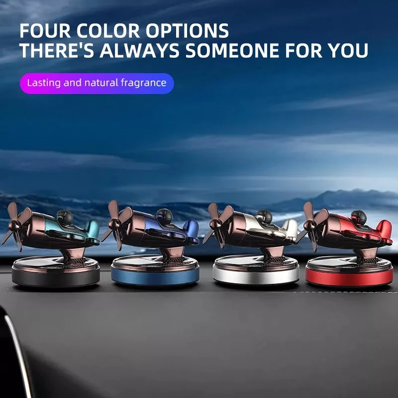 تعمل بالطاقة الشمسية الدورية الطائرات القتالية Aromacure تأثيث معطّر الهواء لوحة القيادة العطور سيارة السيارات الناشر للعطور الرجال