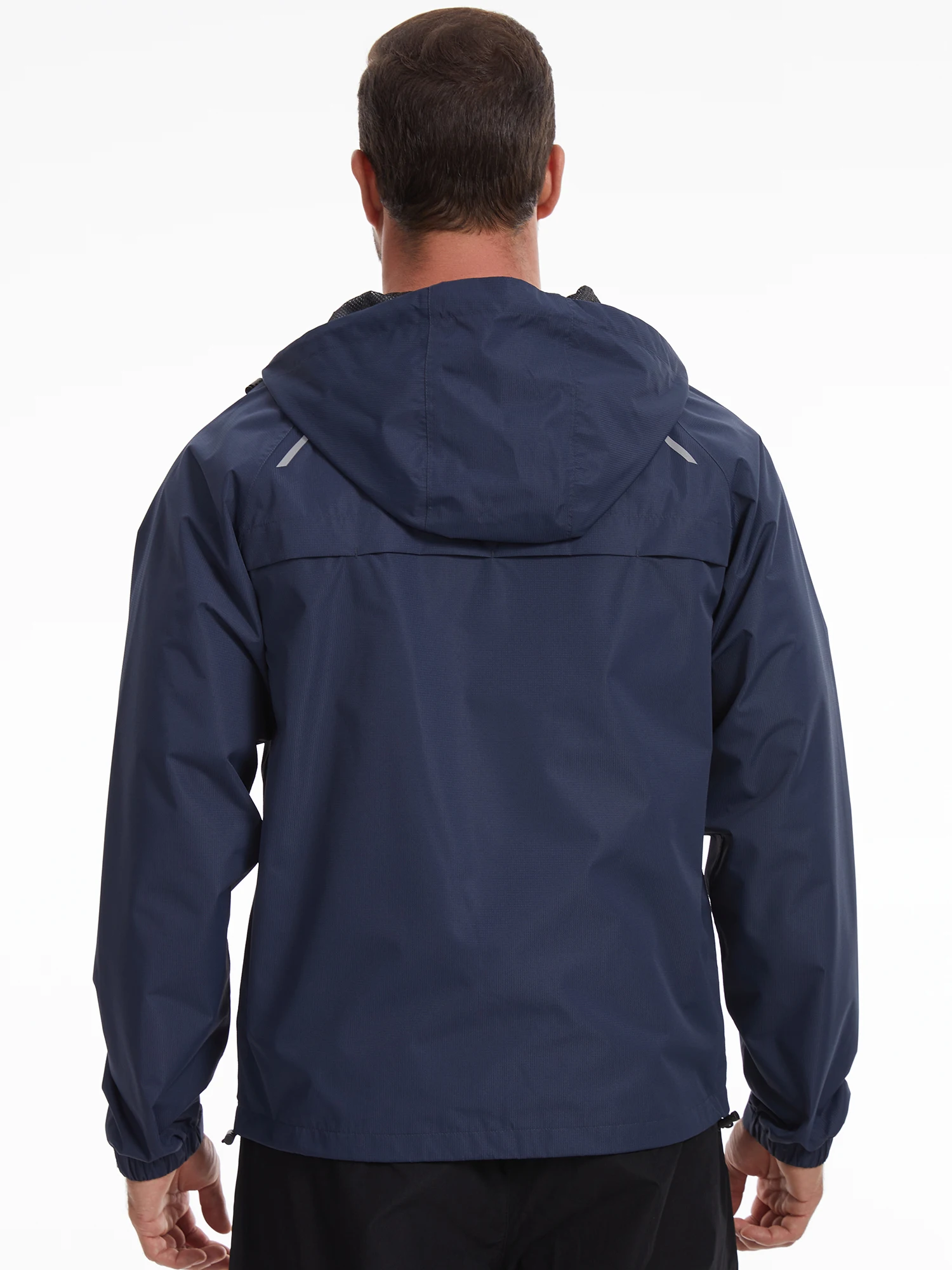 Sommerliche, wasserdichte Regenjacke für Herren, leichte, dünne Regenjacke mit Innentasche, ideal zum Campen, Wandern, Radfahren und Angeln. – Detail 19