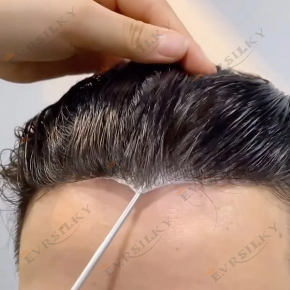 

Реалистичная супер ультратонкая кожа, 0,02 мм, плотность 80-100%, мужской парик, незаметный, натуральная линия волос, коричневый, черный, 310 # Система человеческих волос