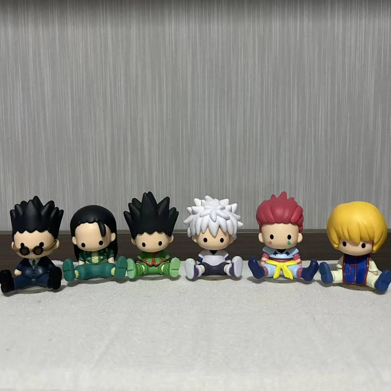 

6pcs/set high quality New Anime HUNTER x HUNTER sitting posture Kawaii Figure PVC Model Toys Doll ornament Gifts
