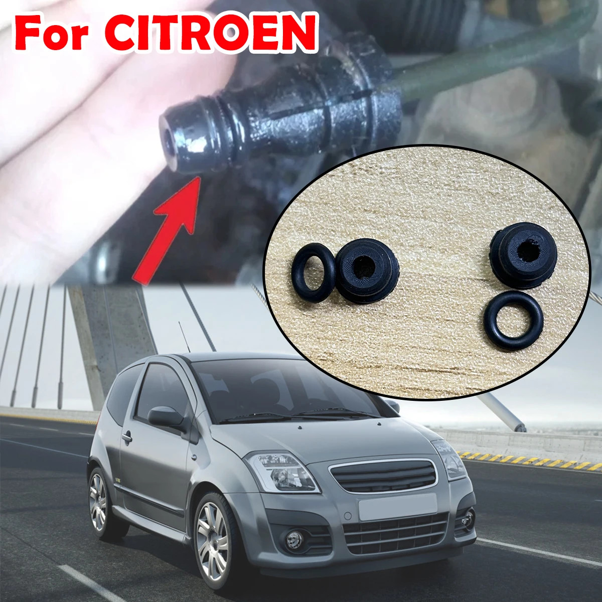 

2set Clutch Slave Master Cylinder Pipe Seal Repair Set For Citroen C2 C3 C4 C5 JUMPY Car Accessories 1K0798741 02F141143A 215615