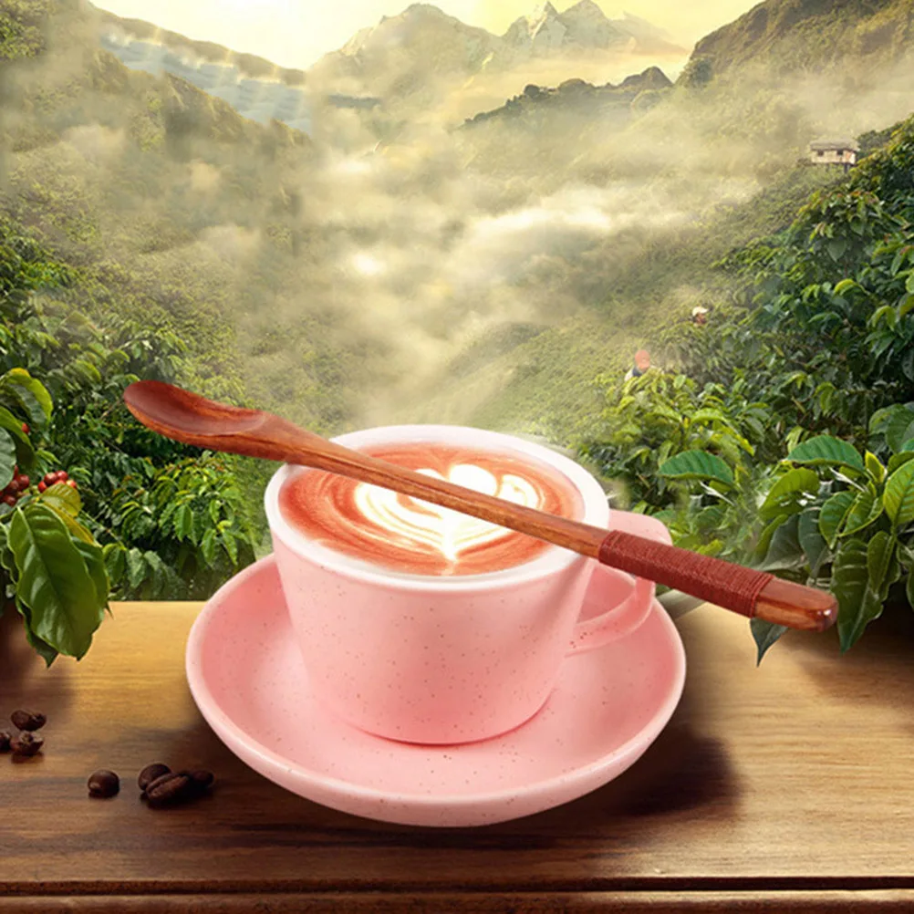 

3Pcs Coffee Spoon Set Natural Wood Eco-Friendly Soup Spoons Food Serving Scoops Kitchen Utensils for Daily Use