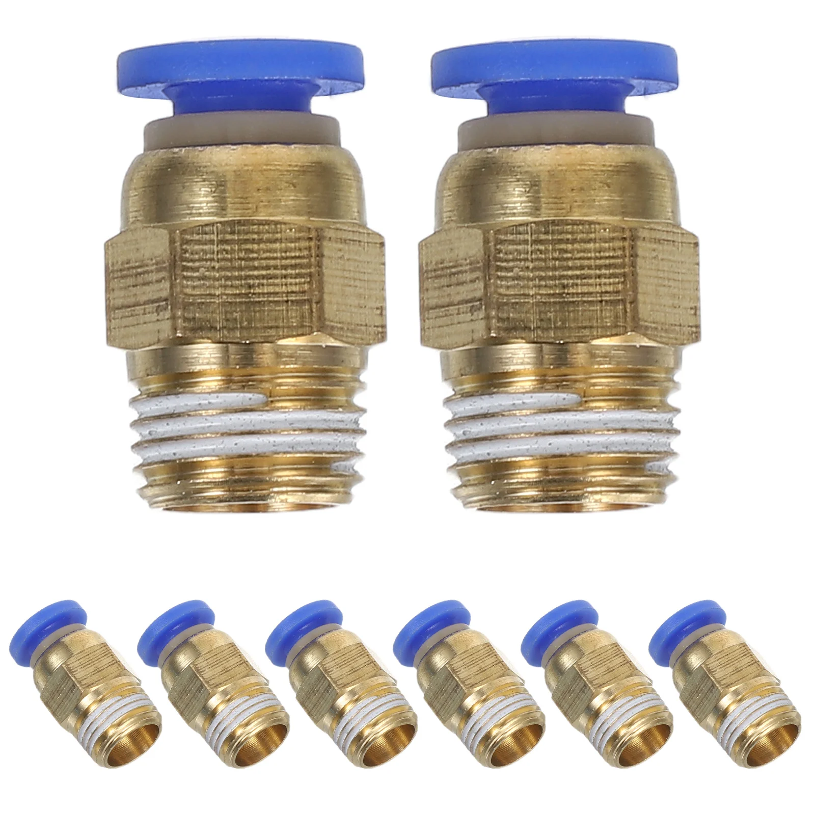 

8pcs Connector Air Compressor Fittings Pneumatic Kit Straight Piping Pipe Quick Coupling High Sealing Performance Easy