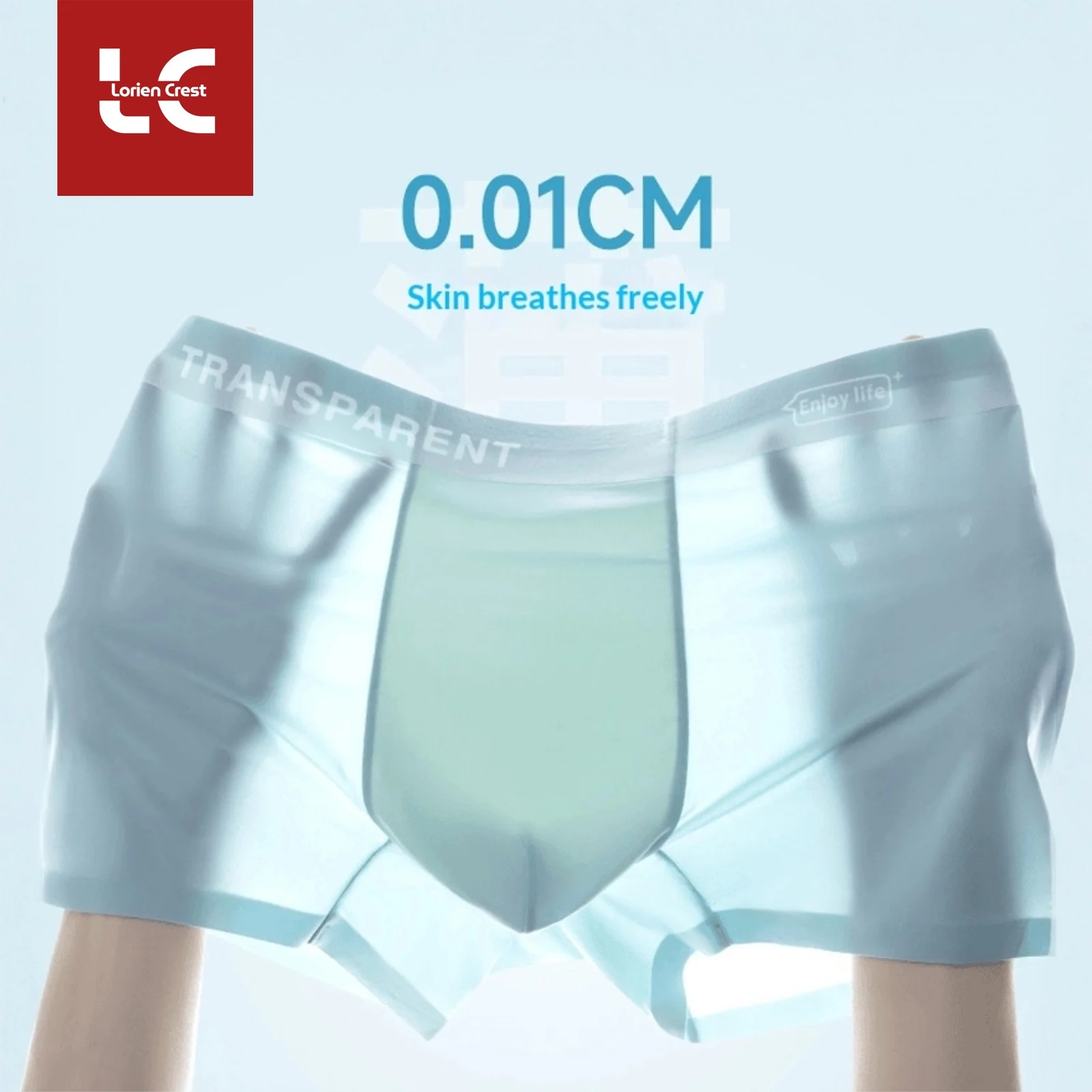3pcs Processing custom ice silk underwear 120s ice silk bacteriostatic cordycepin light and seamless boxers