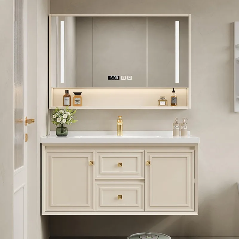 

Шкафы для ванной комнаты в американском стиле, роскошные легкие шкафы для ванной, умывальники, красивая домашняя мебель, модель ZY40YSG