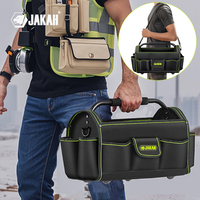 Jakah 17 inch Foldable Tool Bag Handbag Shoulder Bag Tool Organizer Storage Bag 600D Large Big Mouth Bag