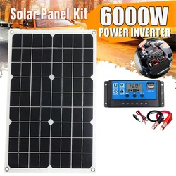 Portable Solar Panel Charger Kit for Camping Hiking Travel Outdoor Adventure 12V Battery Charging Generator System