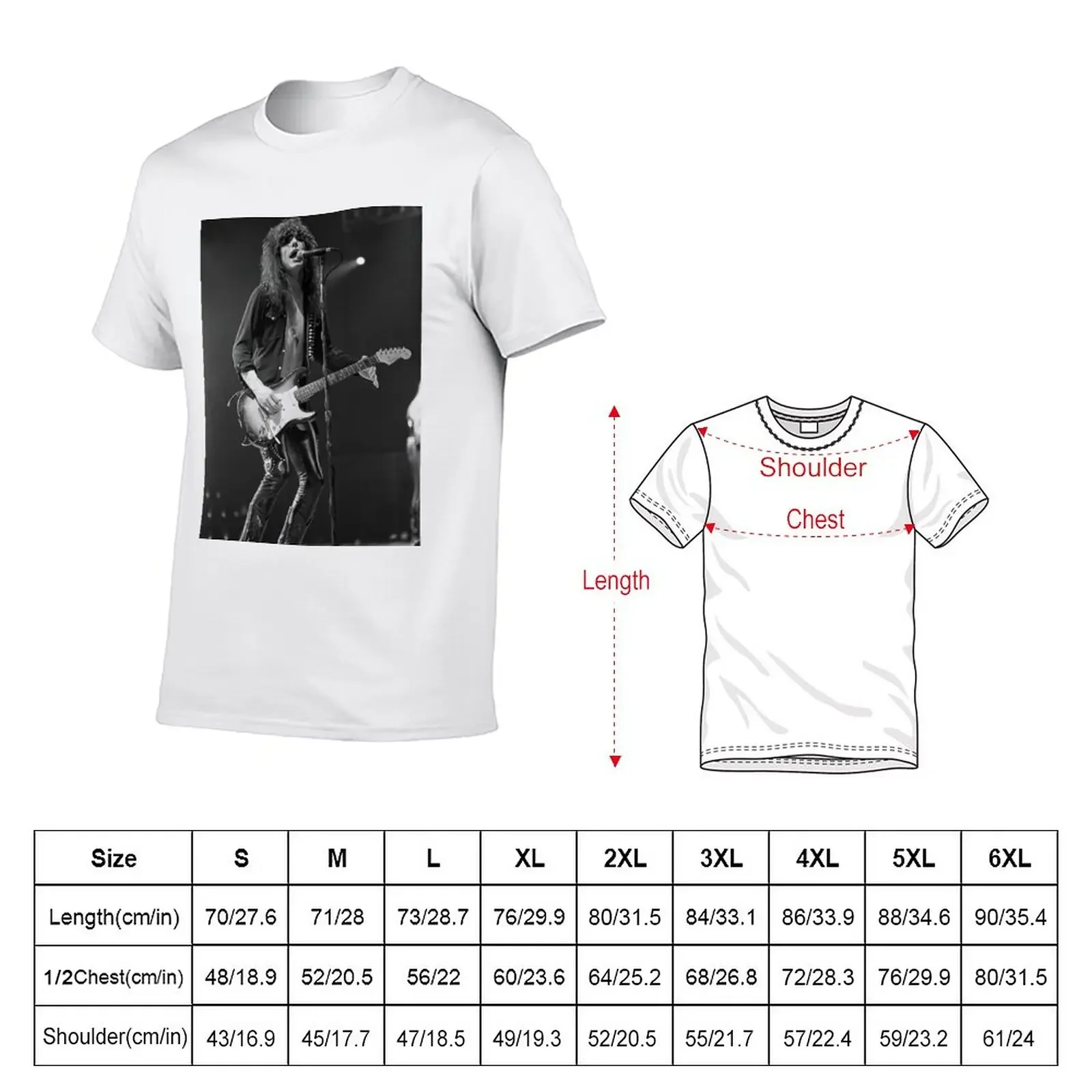 Tom Keifer - Cinderella - BW Photograph T-Shirt shirts graphic tees hippie clothes workout shirts for men