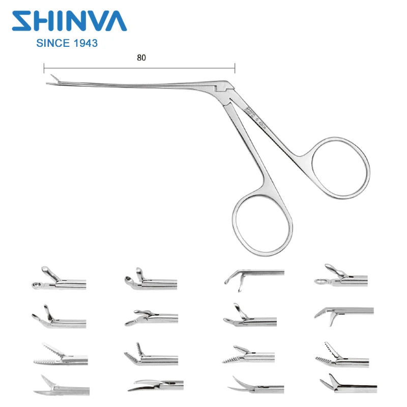 SHINVA Hartmann-Wullstein Ear Forceps 8cm Micro Ear Forceps