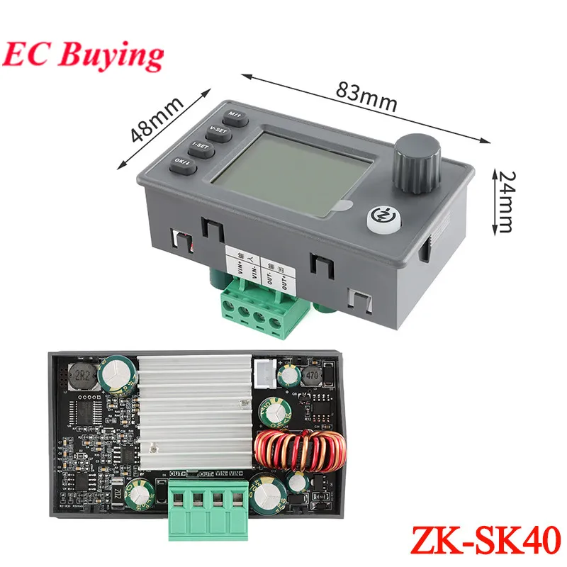 6-36V Buck Boost CNC DC Adjustable Voltage Regulated Stabilized Laboratory Power Supply 40W/90W CC CV Charging Module SK90 SK40