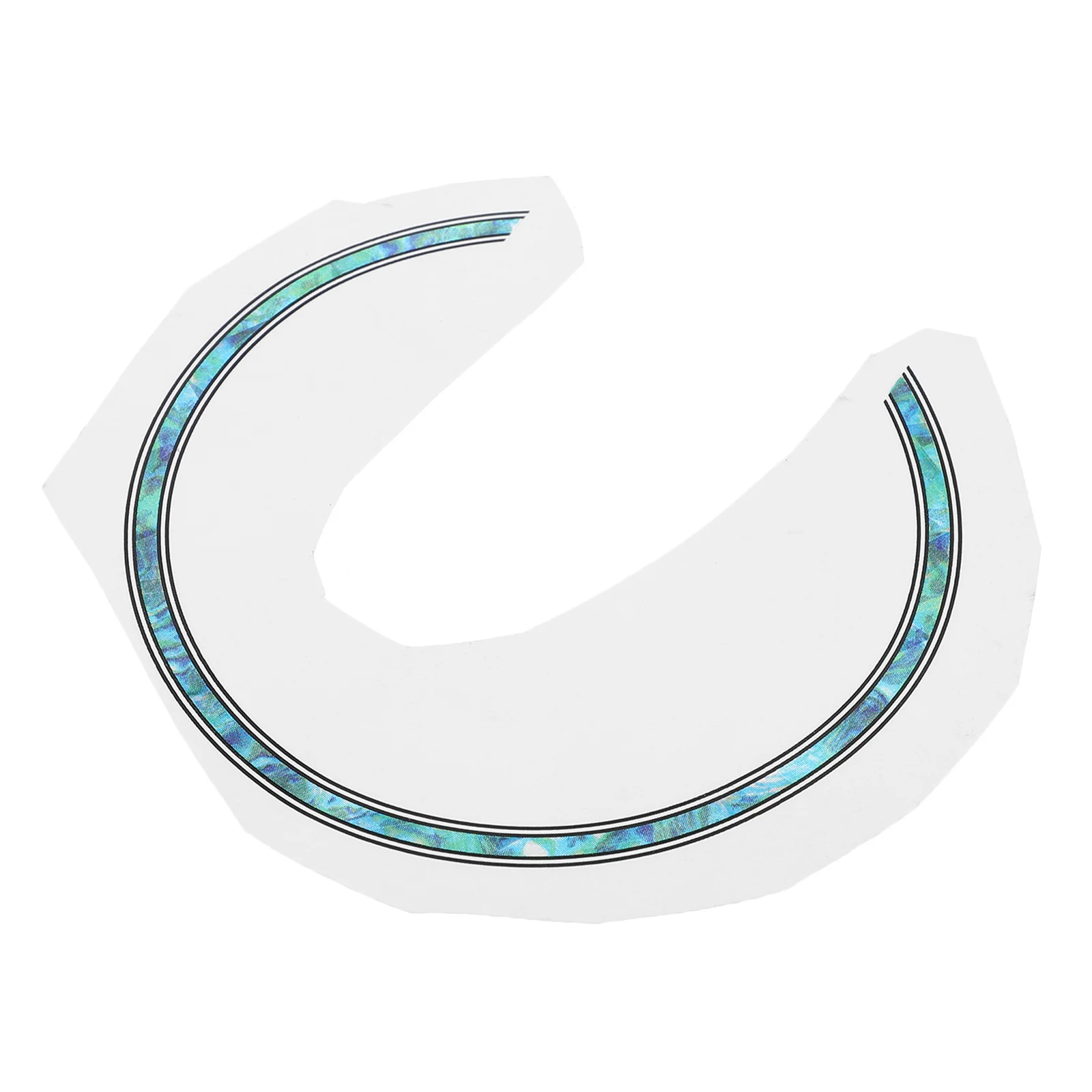 

Guitar Sound Hole Decal Self-Adhesive Rosette Inlaid Sky-Blue Flower Decoration for Acoustic Electric Ukulele 3D Color Shift