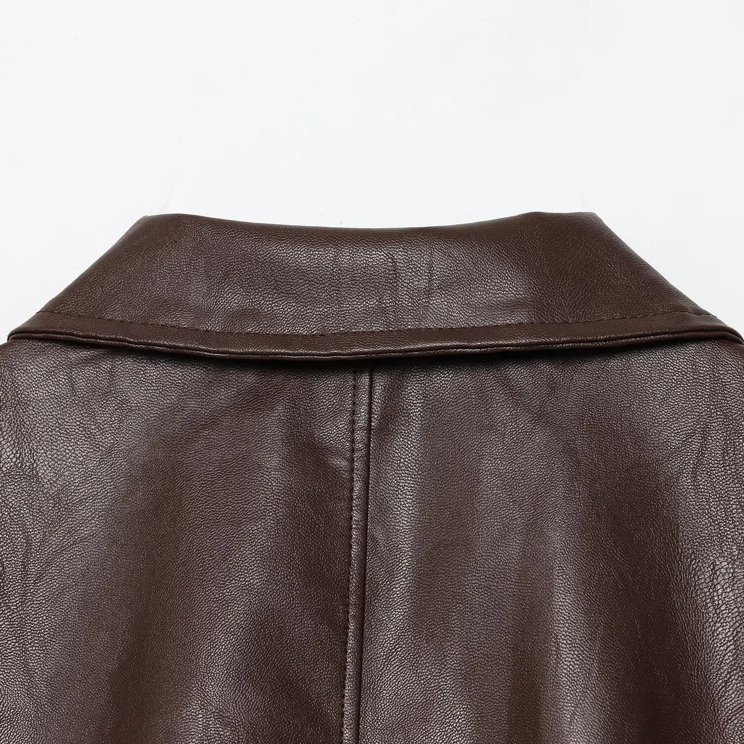 KASLEAD Nuovo cappotto Jaet in pelle Faionable da donna con cintura e ket Versatile cerniera lunga Sve in fibra di poliestere da donna...