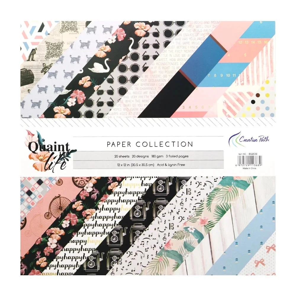 Creatieve Path Vintage 12x12 Scrapbooking Papierblokken Bloemrijk Decoratief Journaling Achtergrondpapier 12 Inch Scrapbooking Papier
