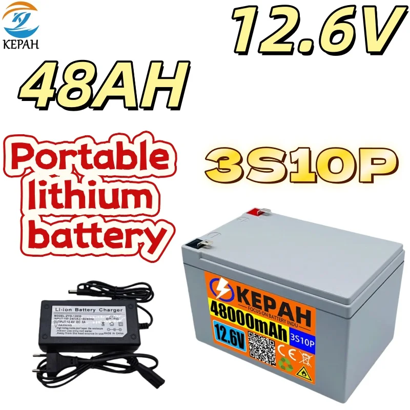 

New air transport，12.6V 48Ah lithium battery , for BMS power inverters, lighting, solar powered station wagons, RV equipment.
