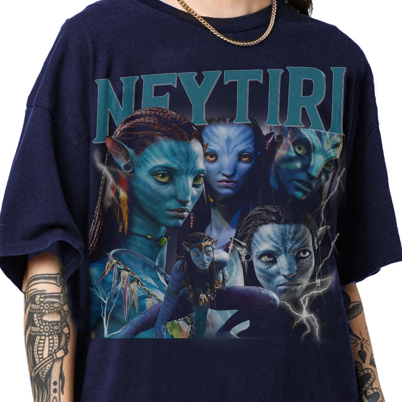 Retro 90s Vintage Neytiri Bootleg T-Shirt, Neytiri Avatar Graphic Retro Tee, Avatar Movie Gifts For Women and Man Unisex T-Shirt