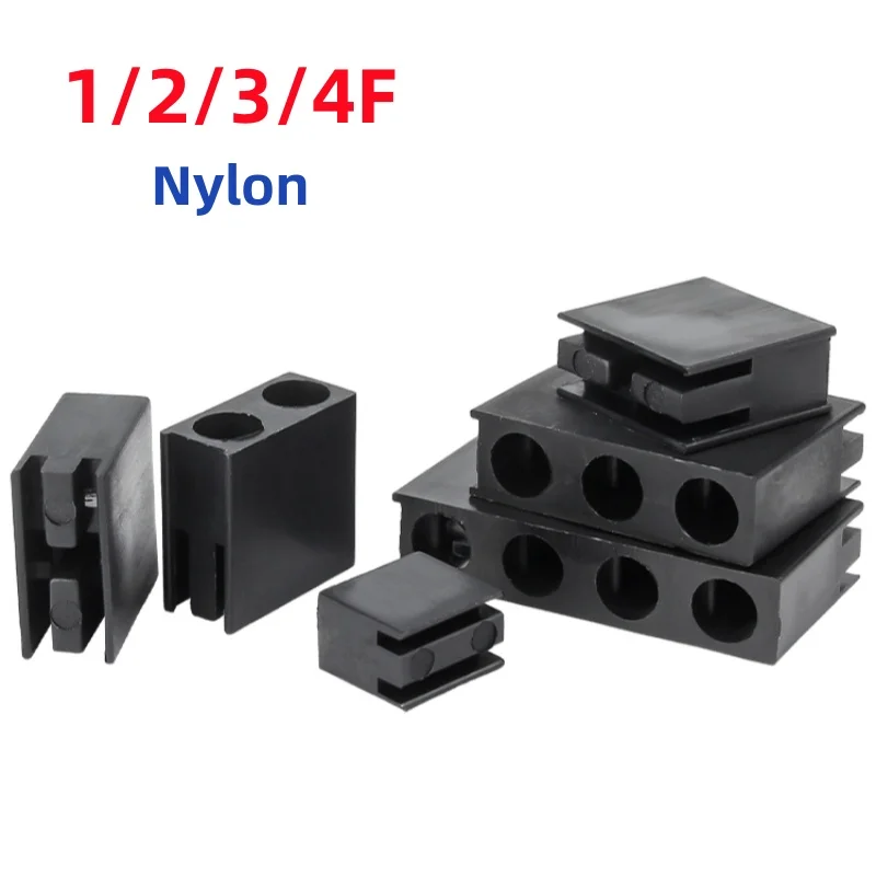 1/2/3/4F Black Nylon LED Lamp Holder Light Emitting Diode Lamps Plastic Lamp Holder Side Hole Seat