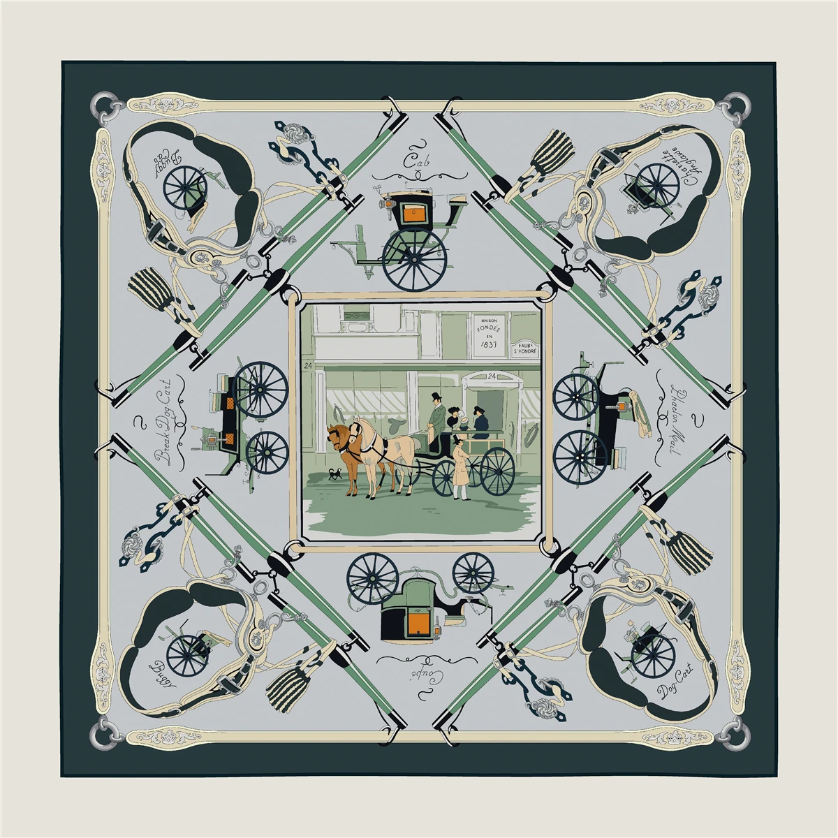 

Silk Cashmere Blend Scarf 110CM Luxury Herms Rollerd Shawls Women Winter Square Bandanas Mother Christmas Gift