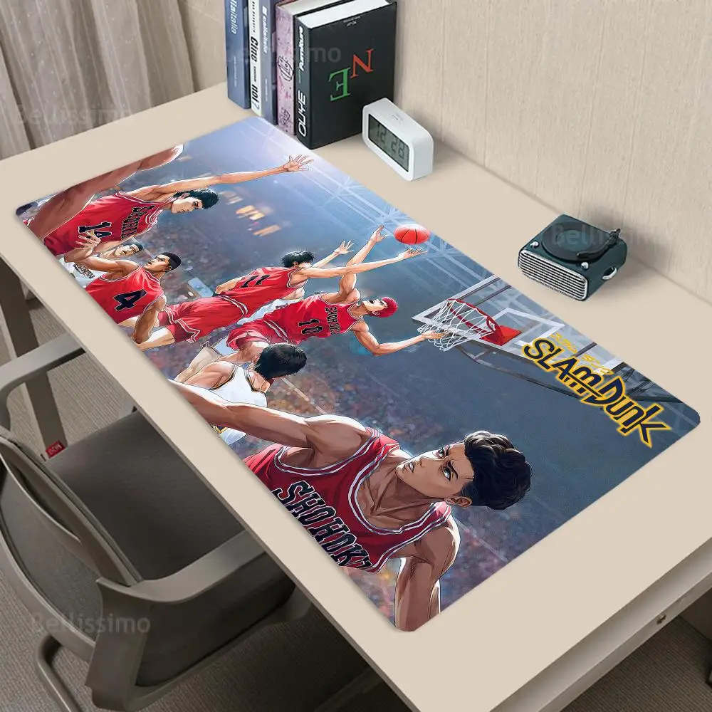 S_slam D_dunk Gamer Non-slip Large Mouse Pad Gaming Laptop Deskmat Pc Accessories Keyboard Cabinet Mause Mat Mausepad Mats