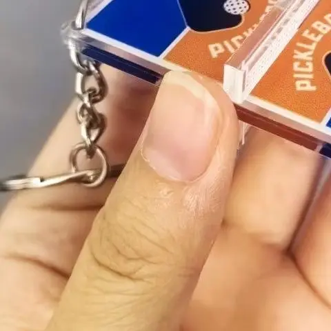 على الوجهين ملعب كرة الريشة الصغيرة كيرينغ الاكريليك الريشة سلسلة مفاتيح مصنوعة من الأكريليك تنس الطاولة تنس المحكمة تنس الطاولة مفتاح حامل #2