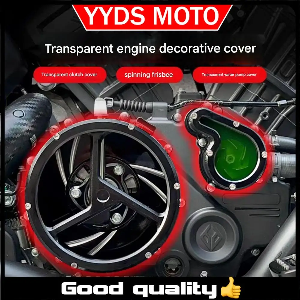 For Benda Dark Flag 950/500 modification: transparent clutch cover, water pump cover, transparent air filter, engine side cover.