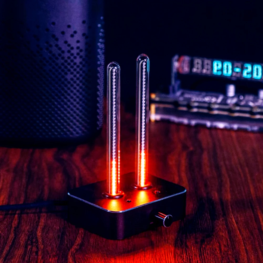 IN9 Glow Tube Schallpegelmesser Retro LED Pickup Control Rhythmus Lichter Typ-C Schnittstelle Sound Pickup Atmosphäre Licht Dekoration