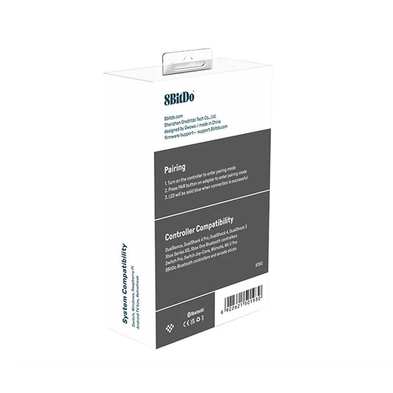 Беспроводной Bluetooth-адаптер 8bitdo, приемник для Windows, Mac, Nintendo Switch, PS5, PS4